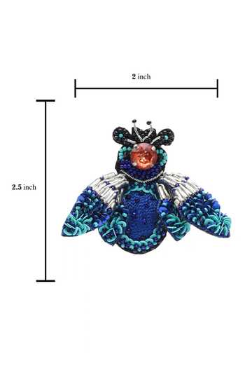 Buy_APT FOREVER_Blue Bug Off Handmade Earrings _Online_at_Aza_Fashions