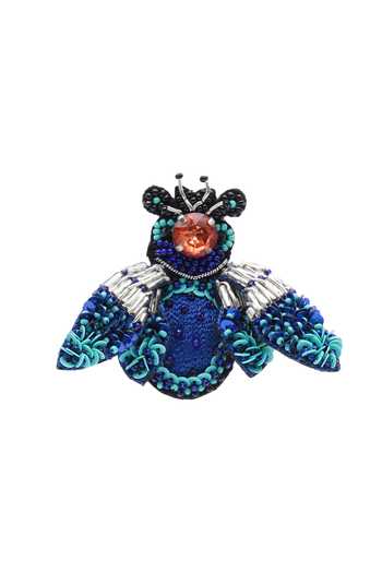 APT FOREVER_Blue Bug Off Handmade Earrings _at_Aza_Fashions