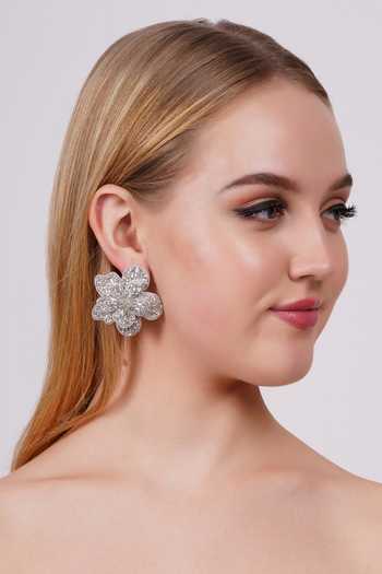 Shop_APT FOREVER_Silver Plated Petalia Bloom Beaded Earrings 