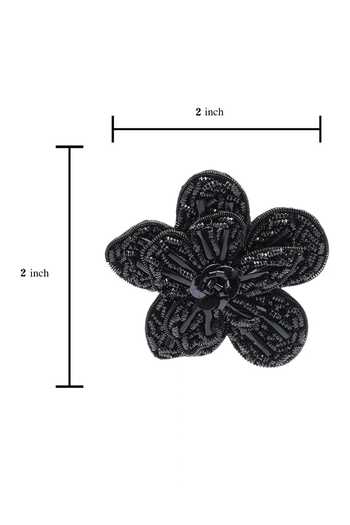 Buy_APT FOREVER_Black Petalia Bloom Handmade Earrings _Online_at_Aza_Fashions