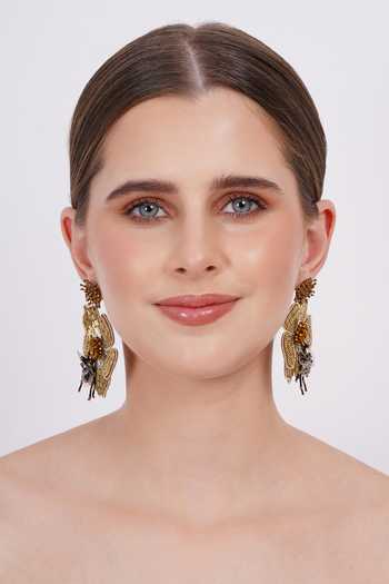 Buy_APT FOREVER_Gold Plated Bloomlet Luxe Handmade Earrings _Online_at_Aza_Fashions