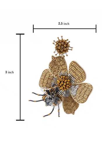 Shop_APT FOREVER_Gold Plated Bloomlet Luxe Handmade Earrings _Online_at_Aza_Fashions