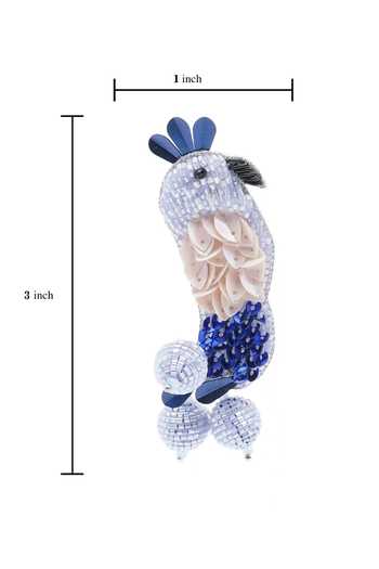 Buy_APT FOREVER_Blue Handwork Avian Luxe Beaded Earrings _Online_at_Aza_Fashions