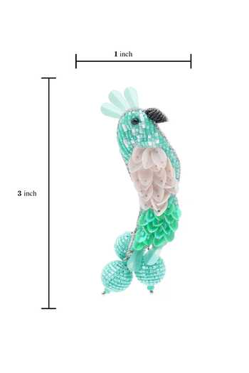 APT FOREVER_Green Avian Luxe Handmade Earrings _Online_at_Aza_Fashions