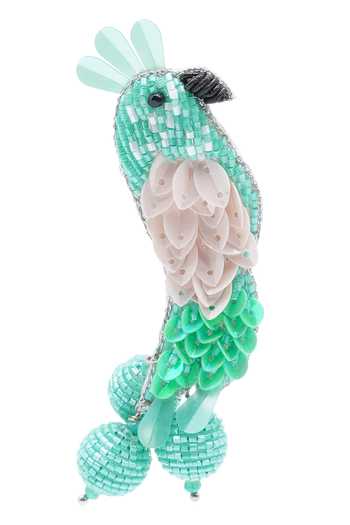 APT FOREVER_Green Avian Luxe Handmade Earrings _at_Aza_Fashions