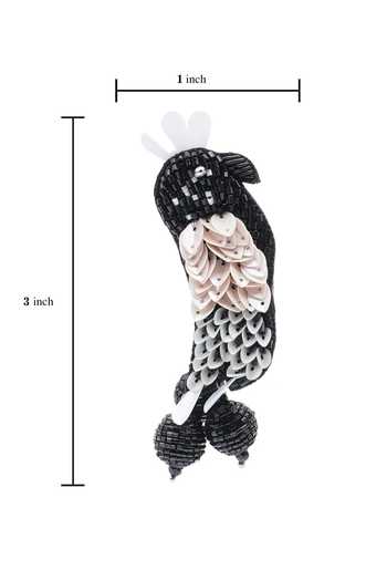 Buy_APT FOREVER_Black Avian Luxe Bead Embroidered Earrings _Online_at_Aza_Fashions