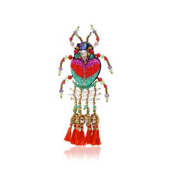 APT FOREVER_Multi Color Spotty Moth Hop Beaded Earrings _Online_at_Aza_Fashions
