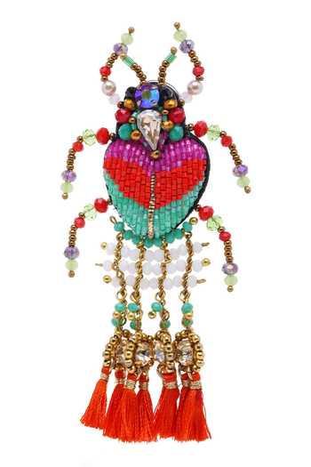 Buy_APT FOREVER_Multi Color Spotty Moth Hop Beaded Earrings 