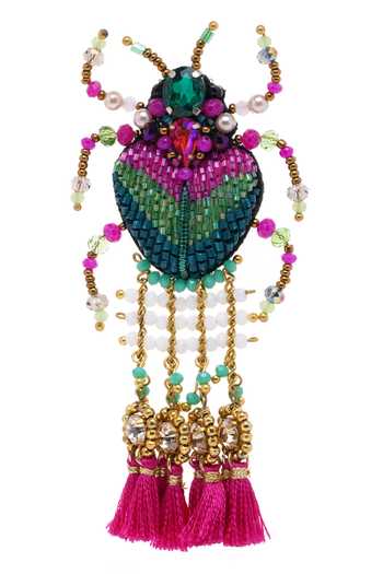 Shop_APT FOREVER_Magenta Spotty Moth Hop Handmade Earrings _Online_at_Aza_Fashions