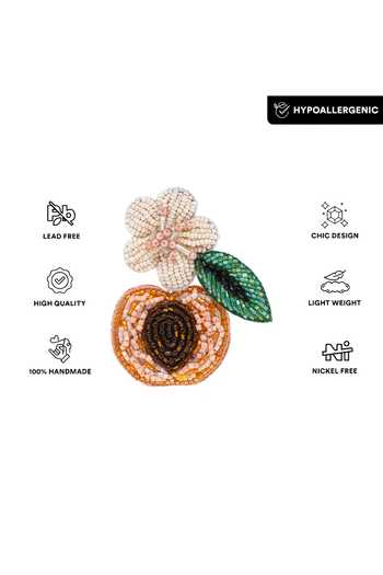 Shop_APT FOREVER_Peach Keen Beaded Earrings _Online_at_Aza_Fashions