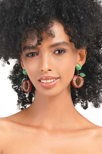 APT FOREVER_Purple Plum Perfect Beaded Earrings _at_Aza_Fashions