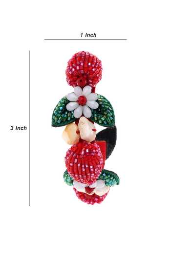 Shop_APT FOREVER_Red Raspberry Rush Beaded Earrings _Online_at_Aza_Fashions