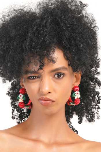 Buy_APT FOREVER_Red Raspberry Rush Beaded Earrings 