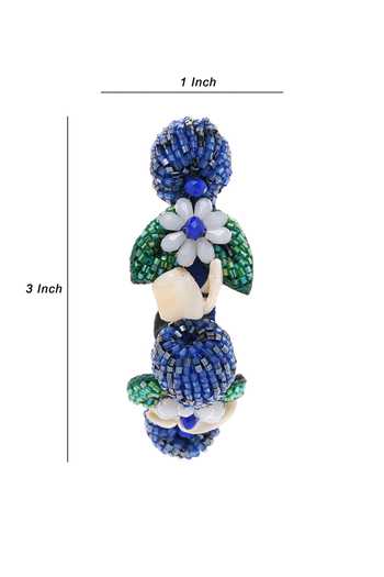 APT FOREVER_Blue Blueberry Bliss Beaded Earrings _Online_at_Aza_Fashions