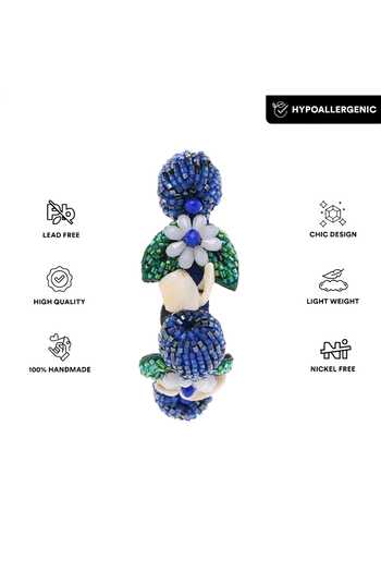 Shop_APT FOREVER_Blue Blueberry Bliss Beaded Earrings _Online_at_Aza_Fashions
