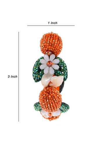 Shop_APT FOREVER_Orange Zest Beaded Earrings _Online_at_Aza_Fashions
