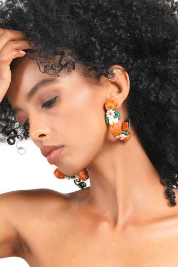 Buy_APT FOREVER_Orange Zest Beaded Earrings 