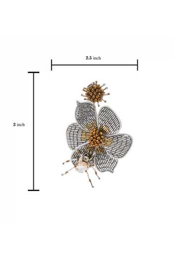 Buy_APT FOREVER_Silver Plated Bloomlet Luxe Beaded Earrings _Online_at_Aza_Fashions