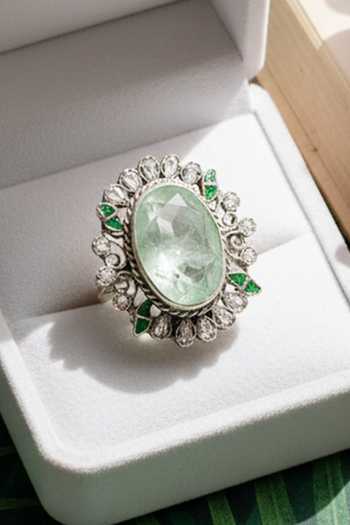 Sangeeta Boochra Oval Cut Stone Statement Ring 