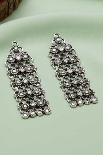 Sangeeta Boochra Silver Statement Earrings 