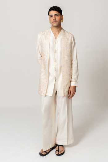 Wabi Sabi By Anshum-Ritesh Moonlit Embroidered Jacket Pant Set 