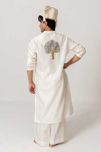 Wabi Sabi By Anshum-Ritesh Van Upvan Hand Paint Kurta With Pant 
