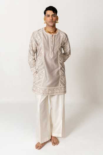 Wabi Sabi By Anshum-Ritesh Bias Bel Embroidered Kurta Set 