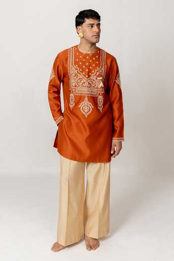 Wabi Sabi By Anshum-Ritesh Floral Yoke Embroidered Kurta Set 
