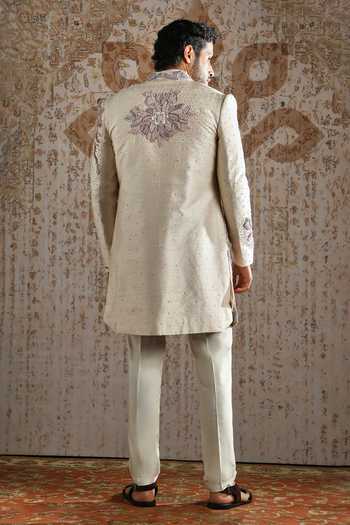 Asuka Pearl Embroidered Angrakha Sherwani Set 