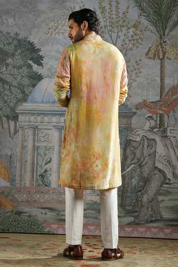 Asuka Floral Print Chanderi Silk Kurta Set 