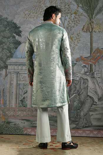 Asuka Embroidered Shimmer Georgette Kurta & Pant Set 