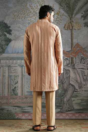 Asuka Chanderi Silk Embroidered Kurta & Pant Set 