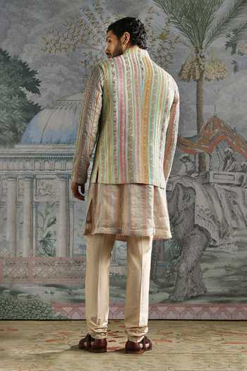 Asuka Vertical Panel Bundi Kurta Set  