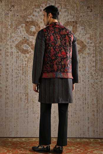 Asuka Pashmina Embroidered Bundi Kurta Set 