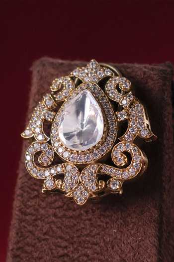 MRJEWELS Royal Polki Maharani Bead Work Necklace Set 