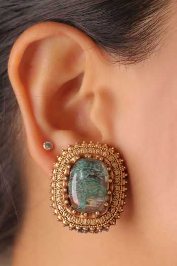 MRJEWELS Royal Gemstone Studded Choker Set 