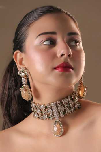 MRJEWELS Maharani Aura Cabochon Choker Set 
