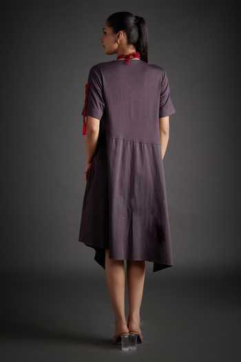 Jyoti Sachdev Iyer Asymmetric Applique Dress 