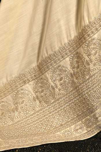 Buy_Punit Arora_Cream Silk, Satin Embroidered Sherwani Set 