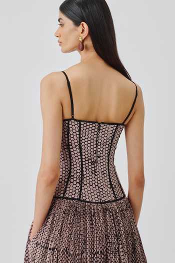 Buy_Aroka_Black Cotton Sweetheart Neck Reva Printed Midi Dress _Online_at_Aza_Fashions