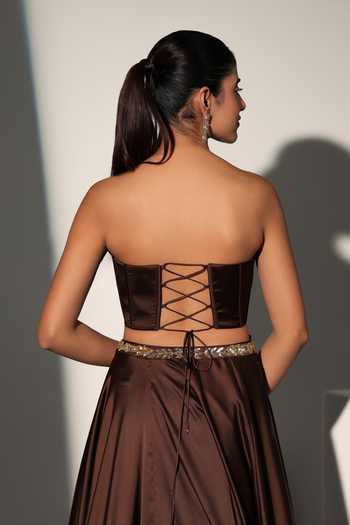 Libas Cafe by Nidhi & Ashish Shashi Embroidered Corset & Skirt Set 