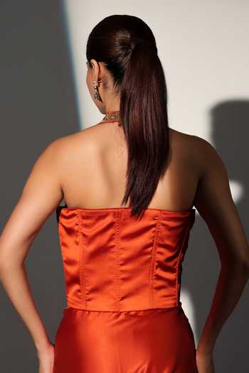 Libas Cafe by Nidhi & Ashish Wonder Woman Embroidered Corset & Skirt Set 