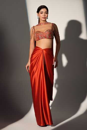 Libas Cafe by Nidhi & Ashish Miranda Embroidered Blouse Skirt Set 