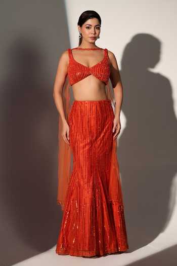 Libas Cafe by Nidhi & Ashish Emily Embroidered Blouse Mermaid Skirt Set 