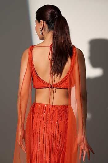 Libas Cafe by Nidhi & Ashish Emily Embroidered Blouse Mermaid Skirt Set 