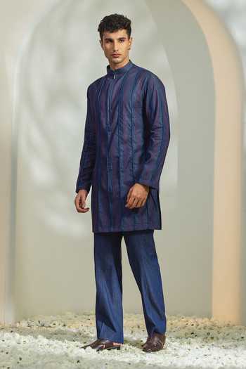 Madhav Agasti Denim Kurta & Pant Set 