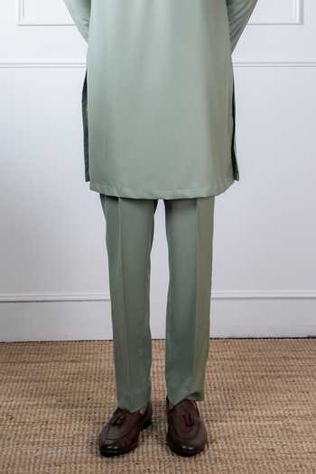 Buy_Madhav Agasti_Green Cotton Yoke Embroidered Kurta Set _Online_at_Aza_Fashions