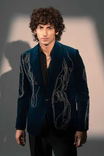 Rohit Doshi Stone Embroidered Blazer 