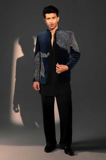 Rohit Doshi Glazure Embroidered Bandhgala & Kurta Set 