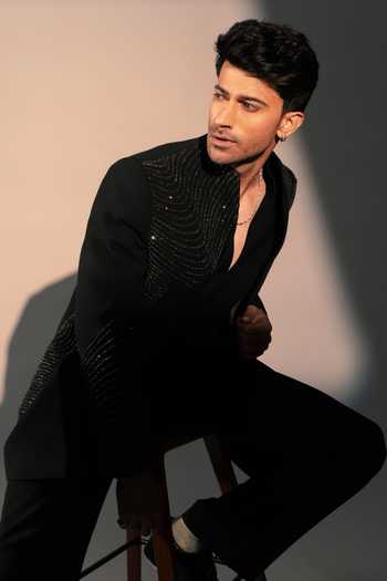 Buy_ROHIT DOSHI_Black Polyester Scarlet Embroidered Jacket And Kurta Set _Online_at_Aza_Fashions